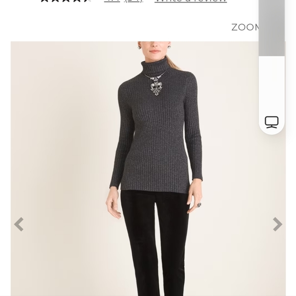 Chico's Juliet So Slimming Black Velvet Ankle Pant Size 2 - Picture 4 of 11